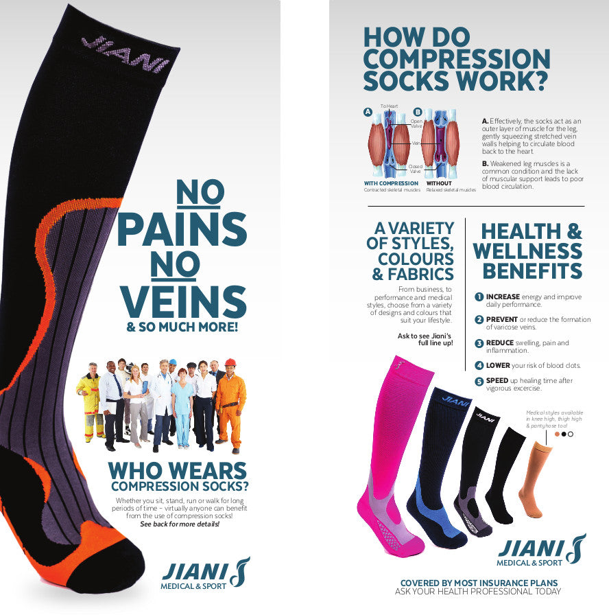 Jiani No Pains No Veins Rack Card - 4 x 9 (Pack of 25) – Jiani Medical  & Sport Ltd.
